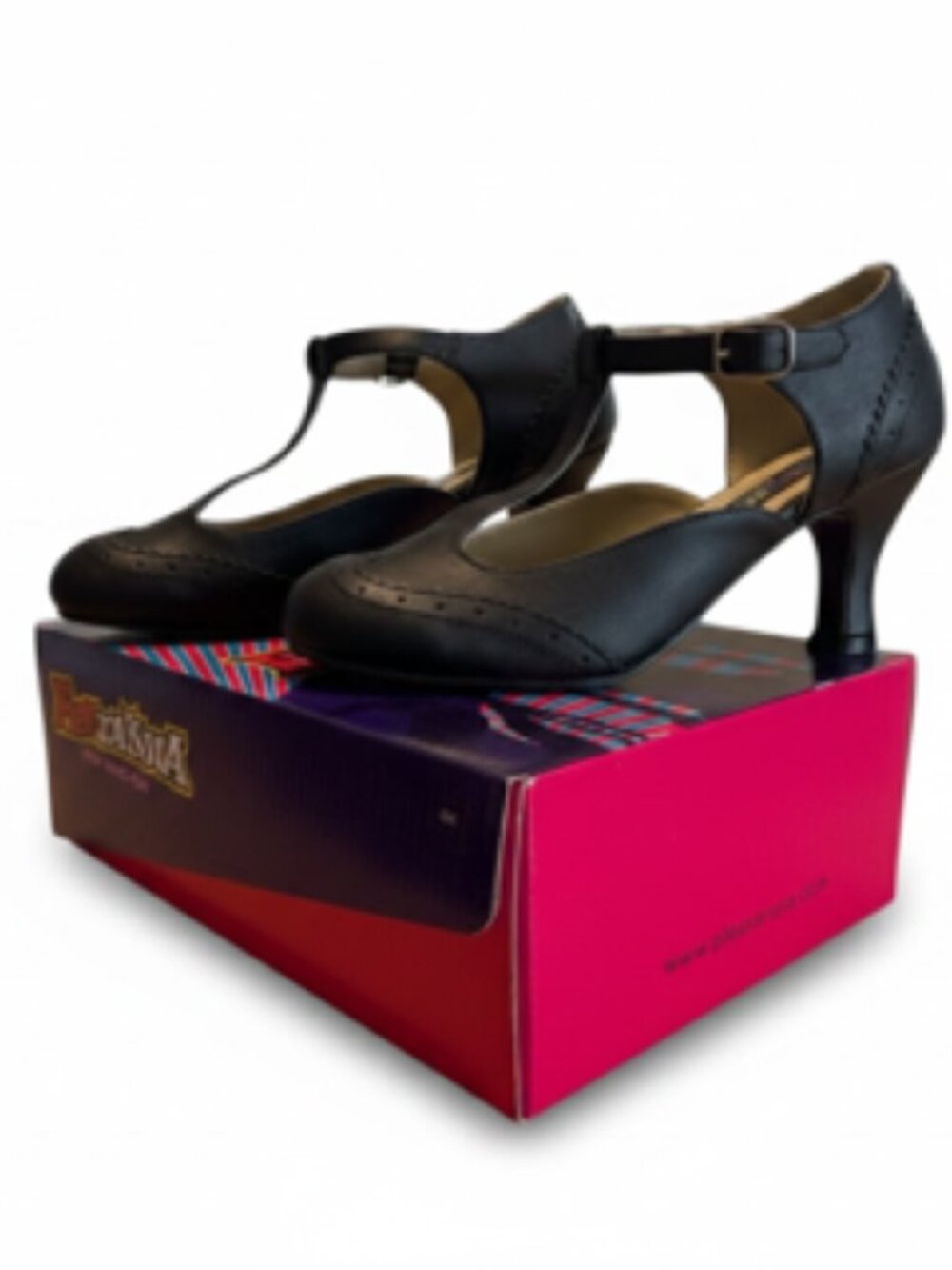 Funtasma Black T-Strap Mary Jane Flapper Style Shoes - Size 6M